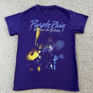 Prince Purple Rain Shirt Mens Small Purple Graphic Tee T-Shirt The Prince Estate